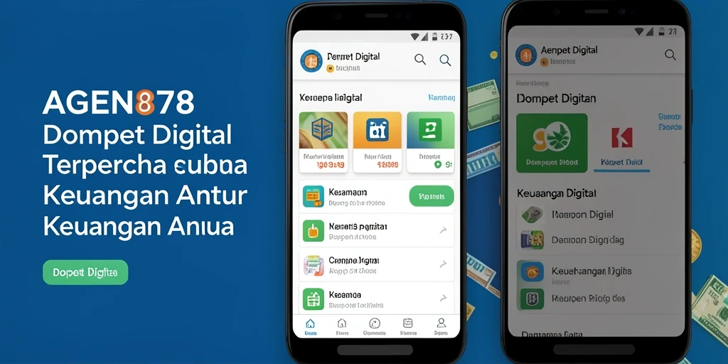 Tampilan antarmuka utama AGEN878 dengan fitur Dompet Digital.