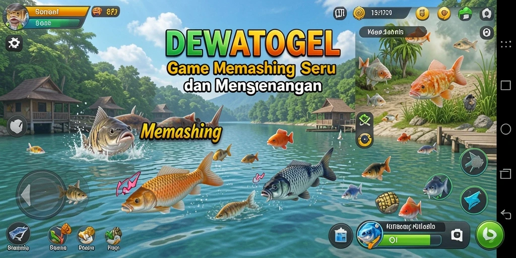 Antarmuka menarik dari DEWATOGEL, siap untuk memancing.