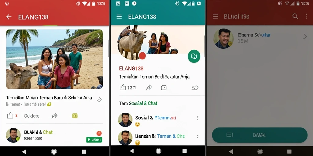 Tampilan antarmuka ELANG138 untuk menemukan teman baru.