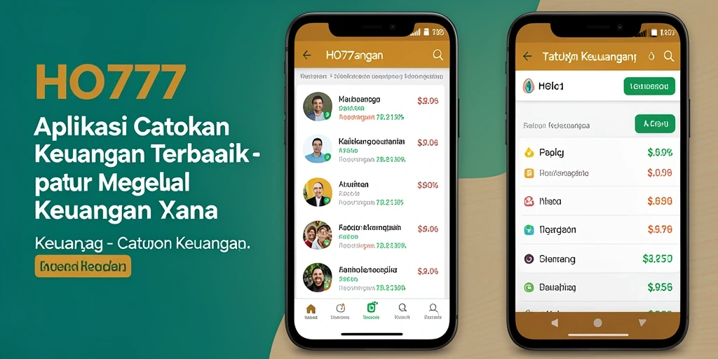 Antarmuka aplikasi HO777 yang menawan dan fungsional untuk Catatan Keuangan.