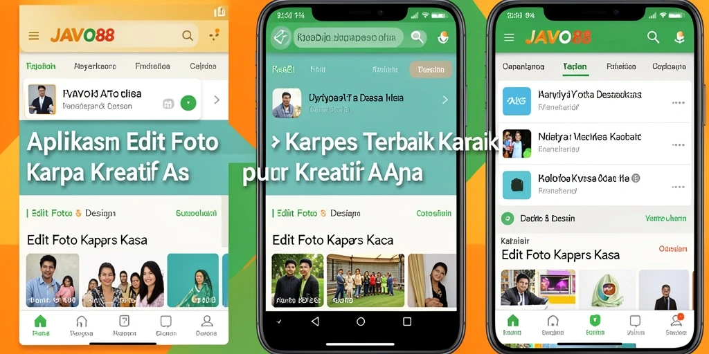 Antarmuka JAVO88 yang menarik untuk Edit Foto Kertas Kaca.