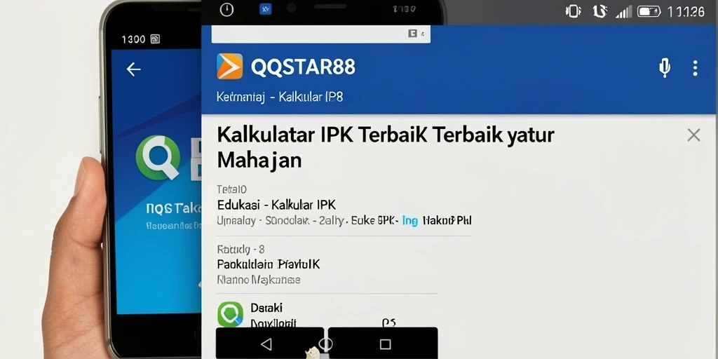 Tampilan antarmuka QQSTAR88 yang memudahkan penghitungan IPK.