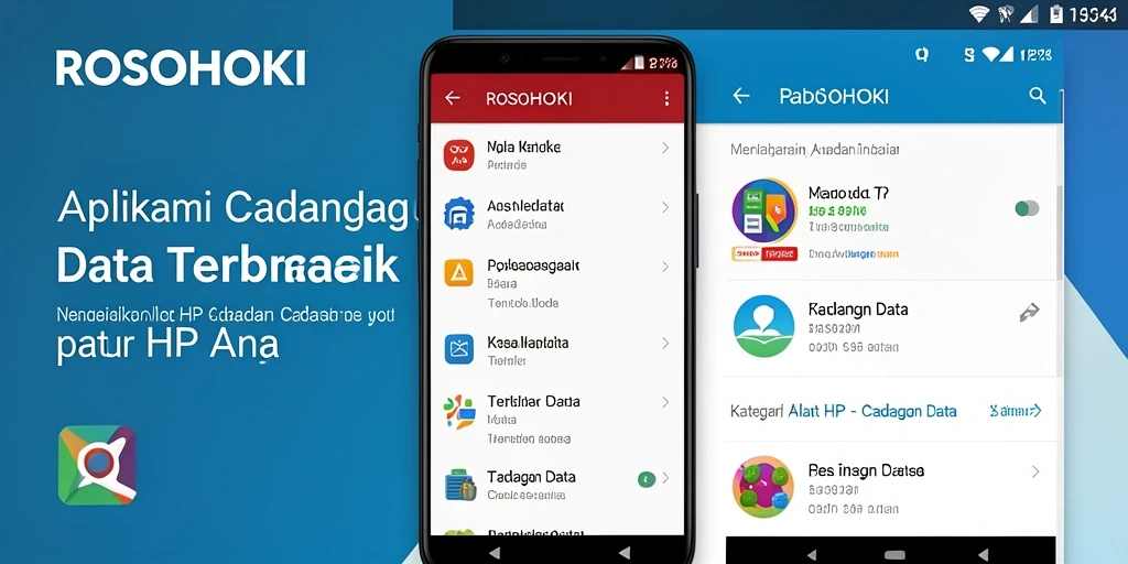 Antarmuka aplikasi ROSOHOKI untuk cadangan data yang mudah digunakan.