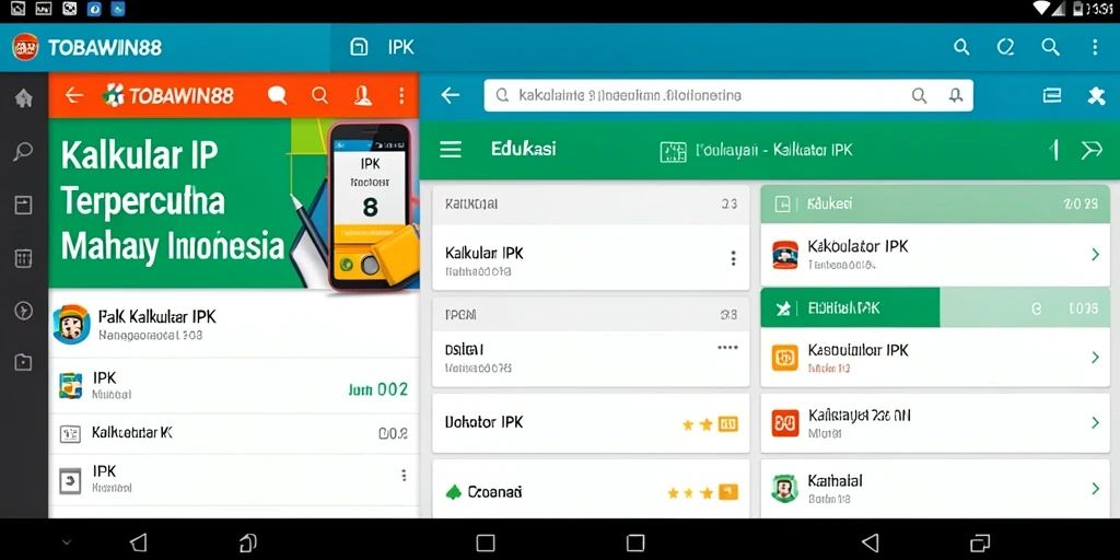 Antarmuka TOBAWIN88 yang ramah pengguna untuk Kalkulator IPK.