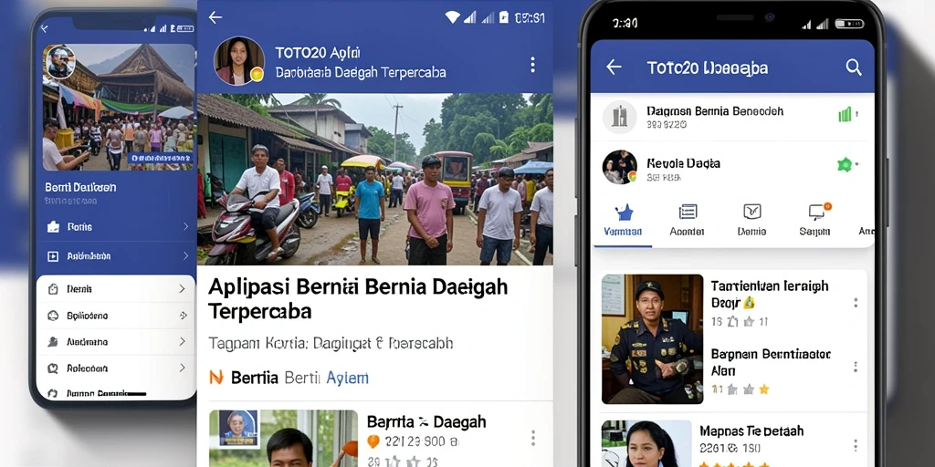 Tampilan antarmuka aplikasi Berita Daerah TOTO20 yang informatif dan mudah diakses.