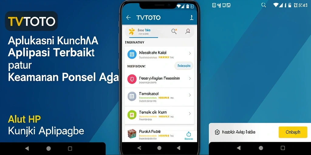 Tampilan antarmuka aplikasi Kunci Aplikasi TVTOTO yang modern dan intuitif.