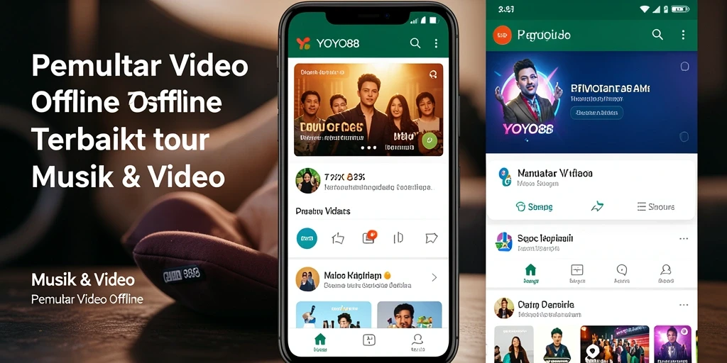 Tampilan antarmuka pemutar video offline YOYO88 yang modern dan intuitif.