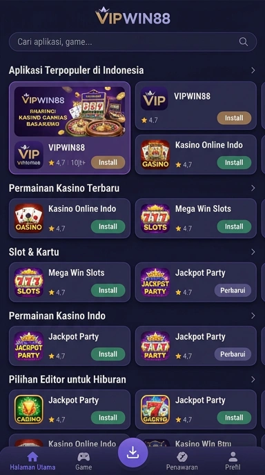 Unduhan Terpopuler | Aplikasi dan Kanal Uji di vipwin88